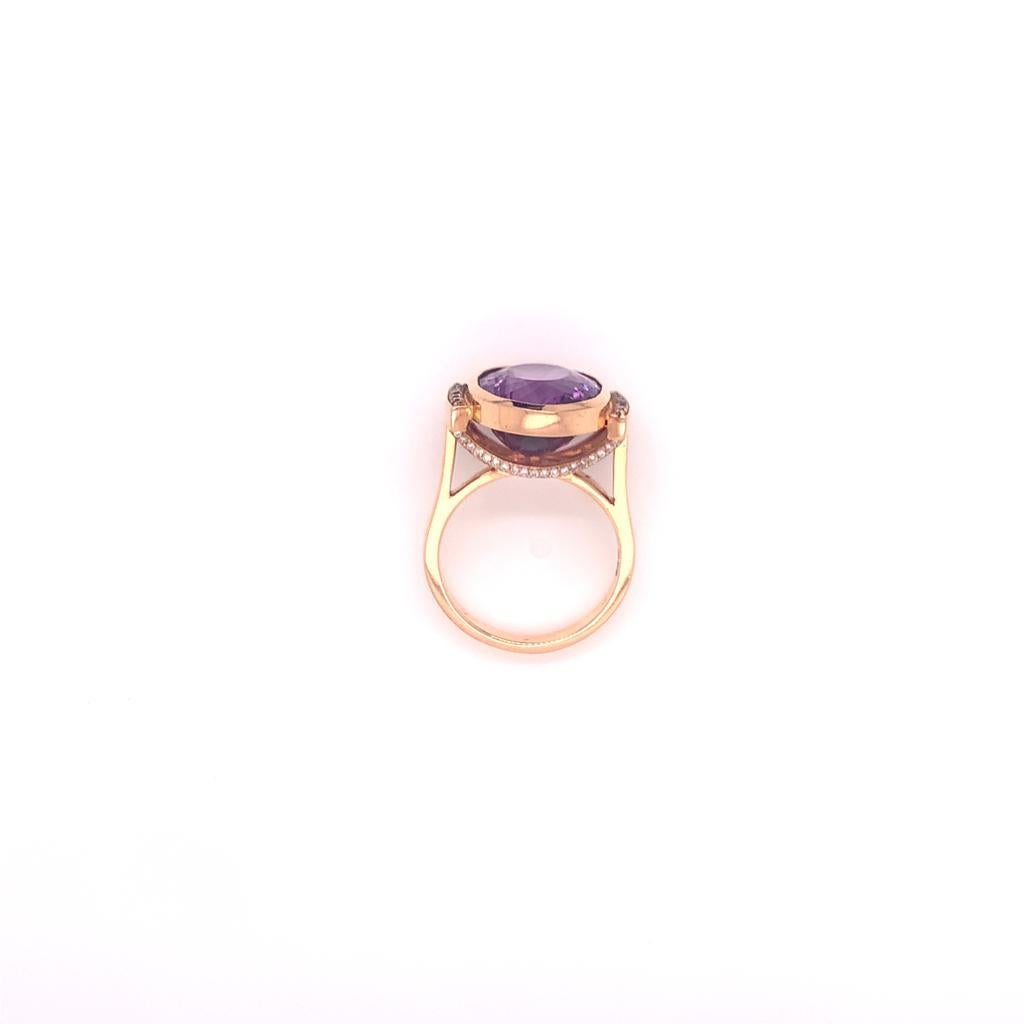 8 carat purple diamond ring
