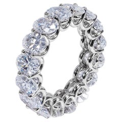 Bracelet d'éternité en diamants taille ovale de 8 carats certifié