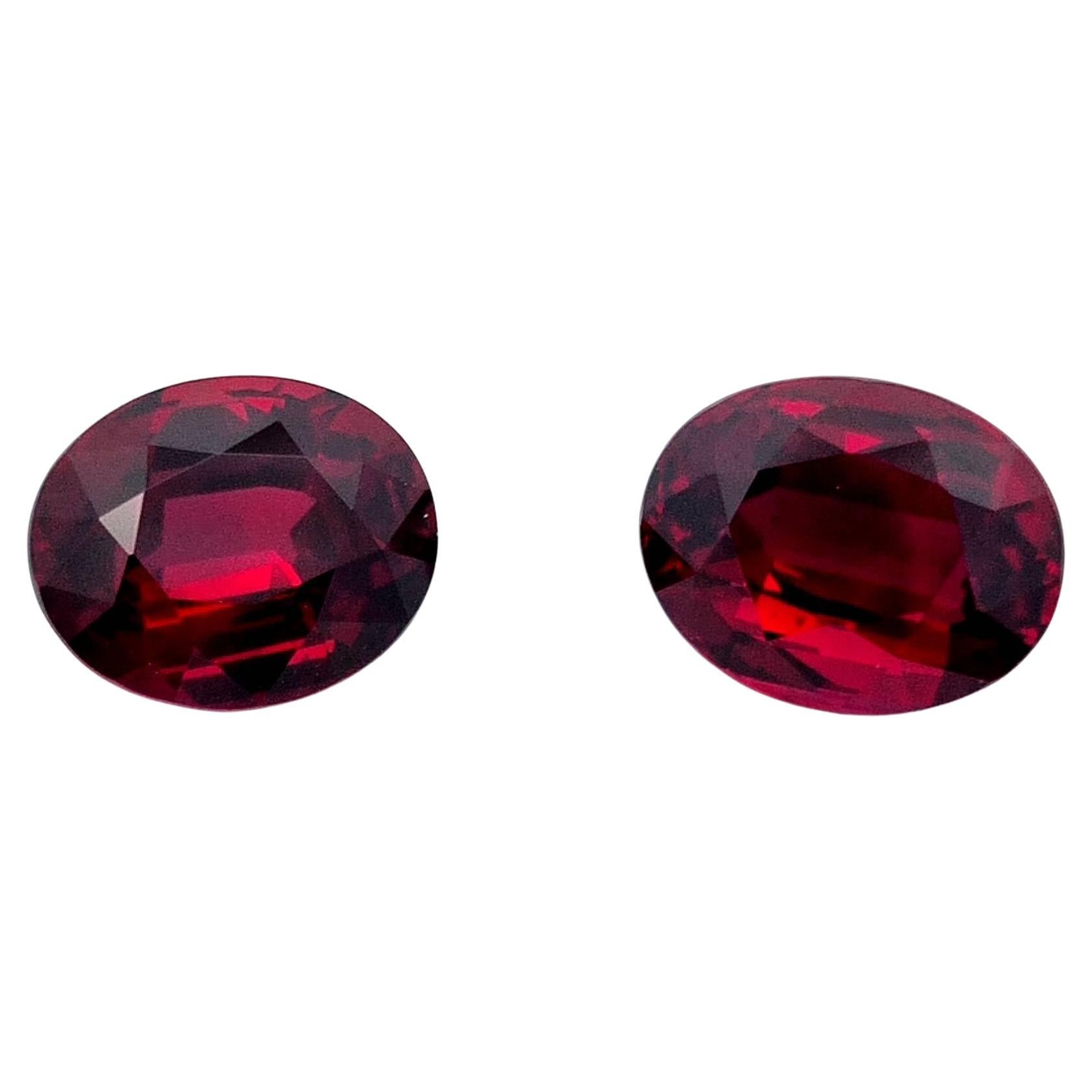 8 carat pair of natural mozambique rubies