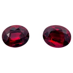 8 carat pair of natural mozambique rubies