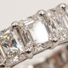 8 Carat Radiant Cut Diamond Eternity Band in Platinum