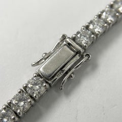 8 Carat Round Brilliant Diamond Tennis Bracelet in 14k White Gold
