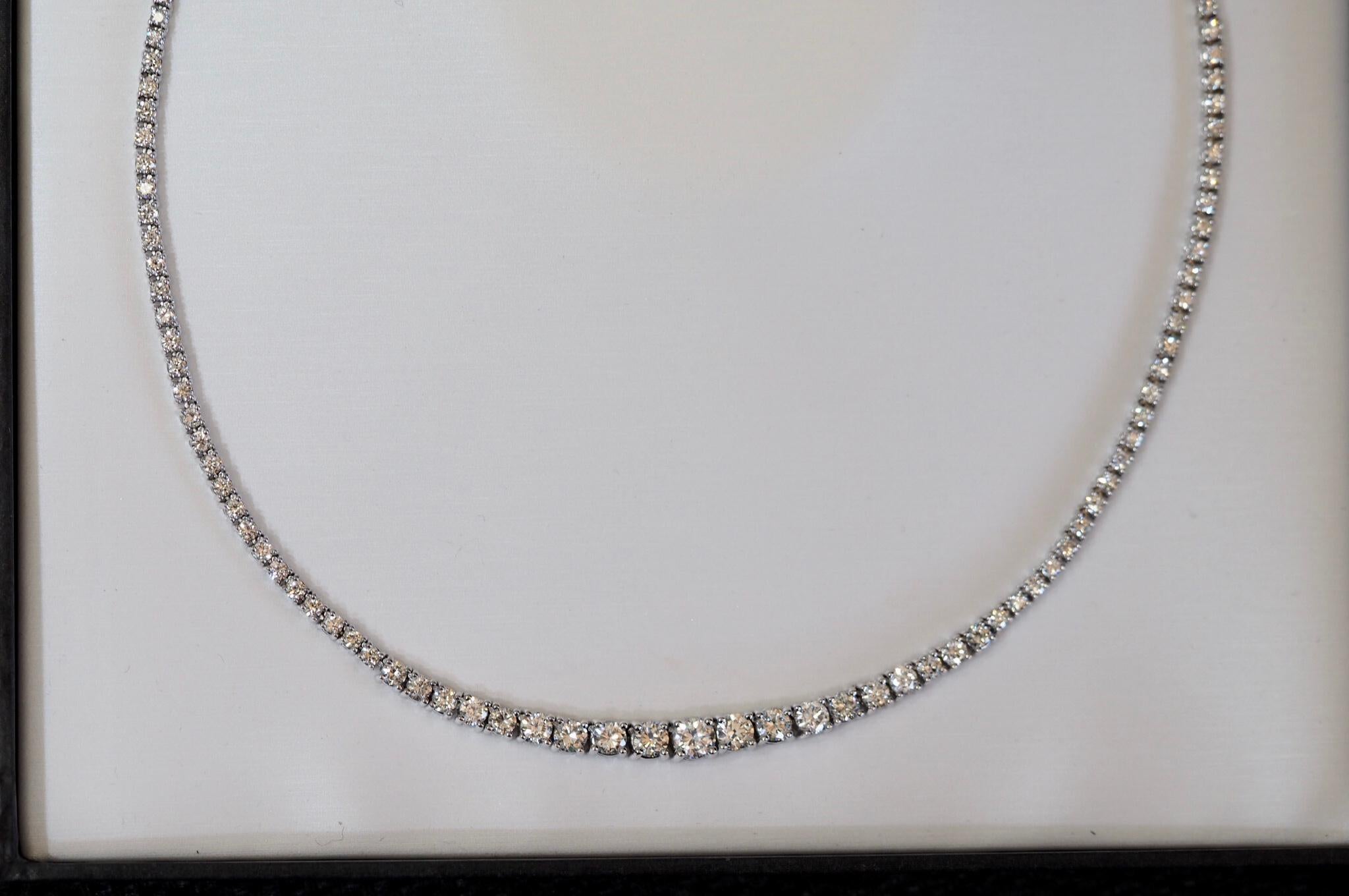 8 carat tennis necklace