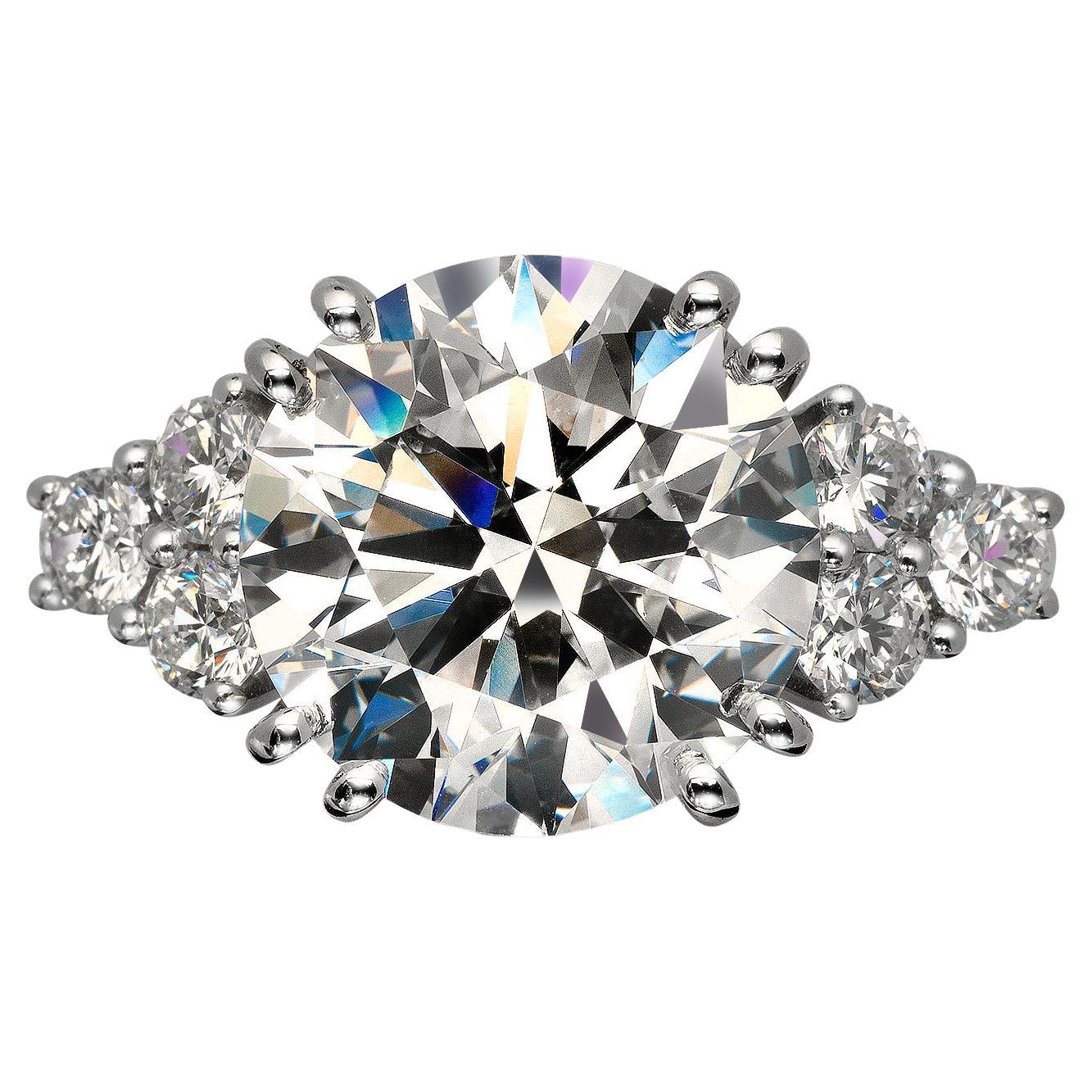 8 Karat Rundschliff Diamant Verlobungsring GIA zertifiziert E VS1