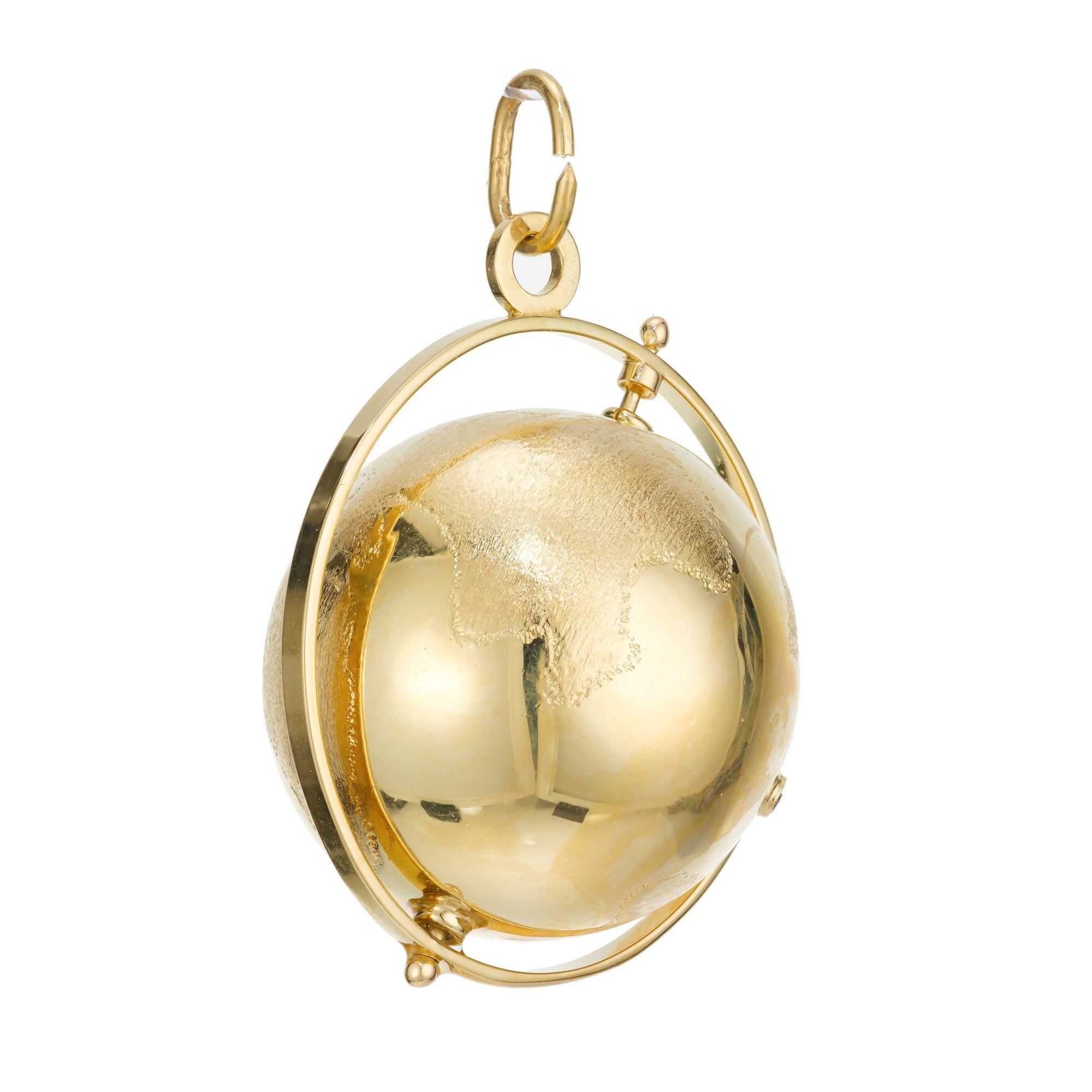 gold globe necklace