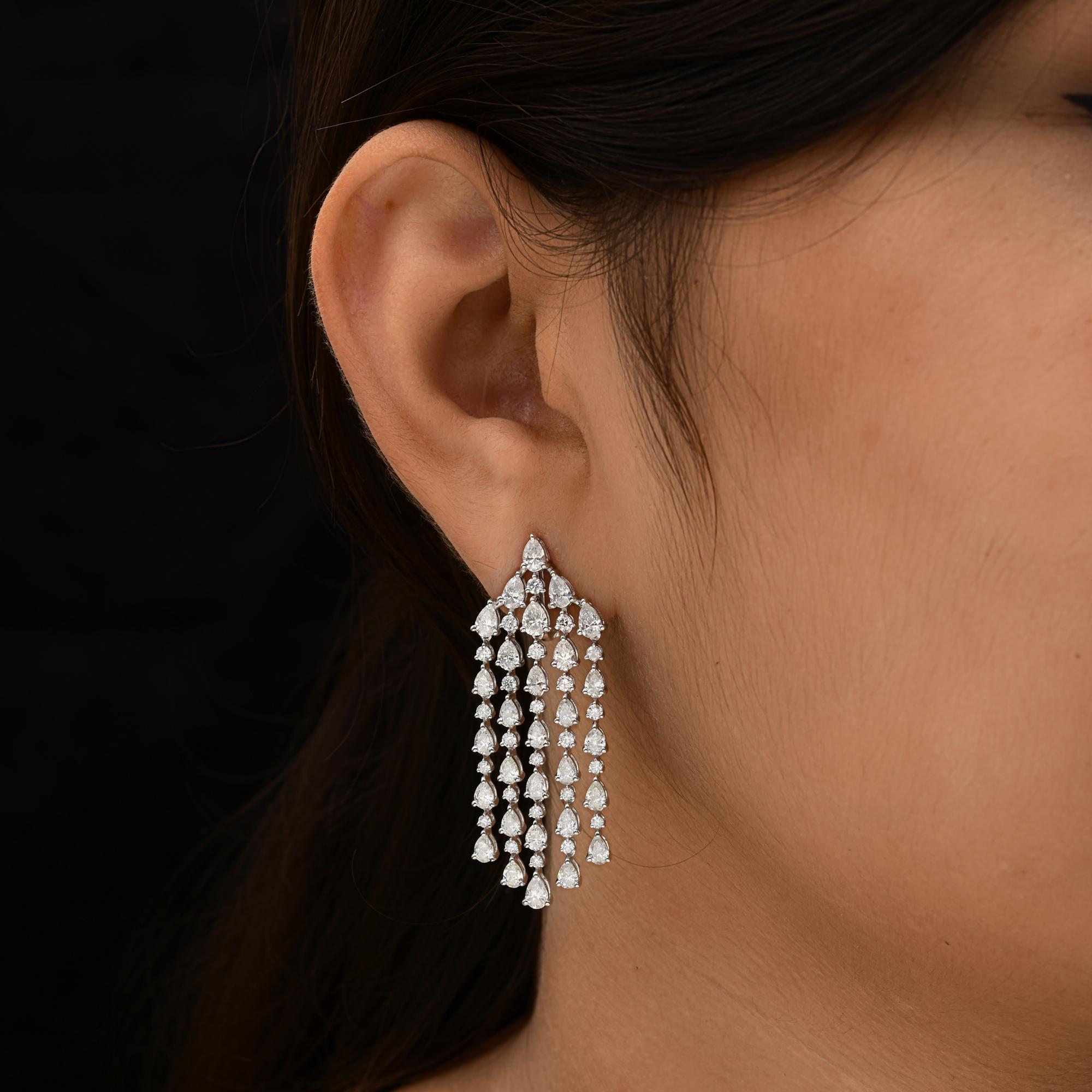 Cast from 18-karat gold, these exquisite earrings are handset with 8.00 carats of sparkling diamonds.

FOLLOW SPECTRUM JEWELS storefront to view the latest collection & exclusive pieces. Spectrum Jewels is proudly rated as a Top Seller on 1stdibs