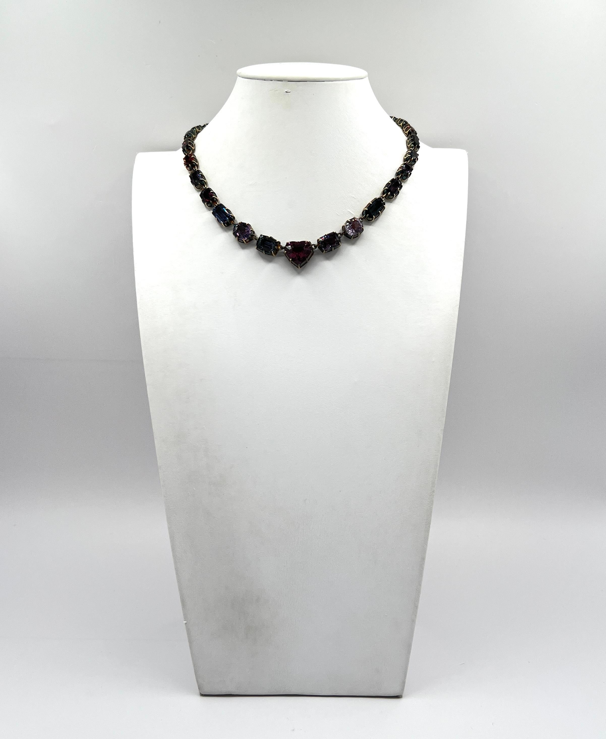 Collier de 8 carats en forme de cœur et de spinelle en or jaune 18 carats Neuf - En vente à Los Angeles, CA