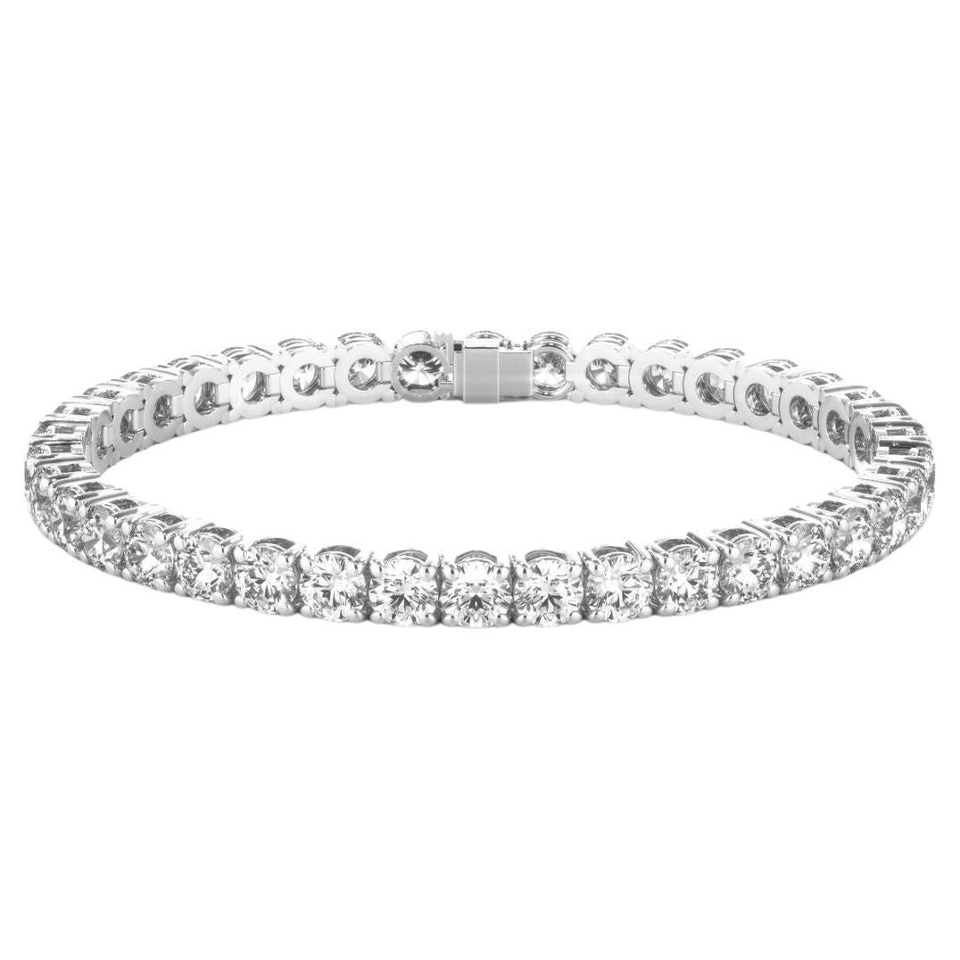 8 Karat Tennis-Diamant-Armband im Angebot