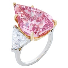 8 Carat total weight Pear Statement Fancy Pink, A Crown-Worthy Diamond Ring