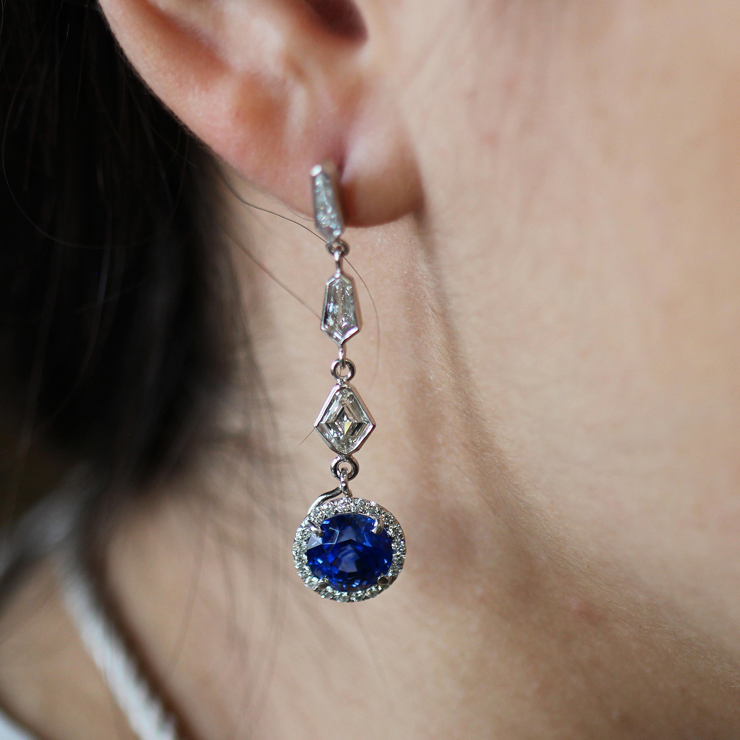 electric blue earrings
