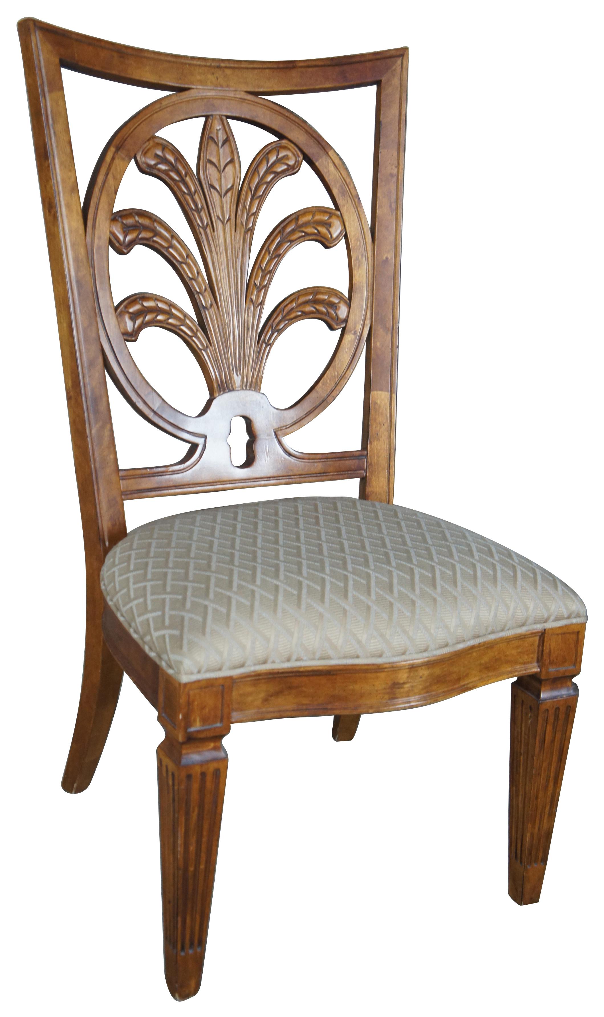 Neoclassical 8 Century Furniture Mitsford Carved Side Dining Chairs