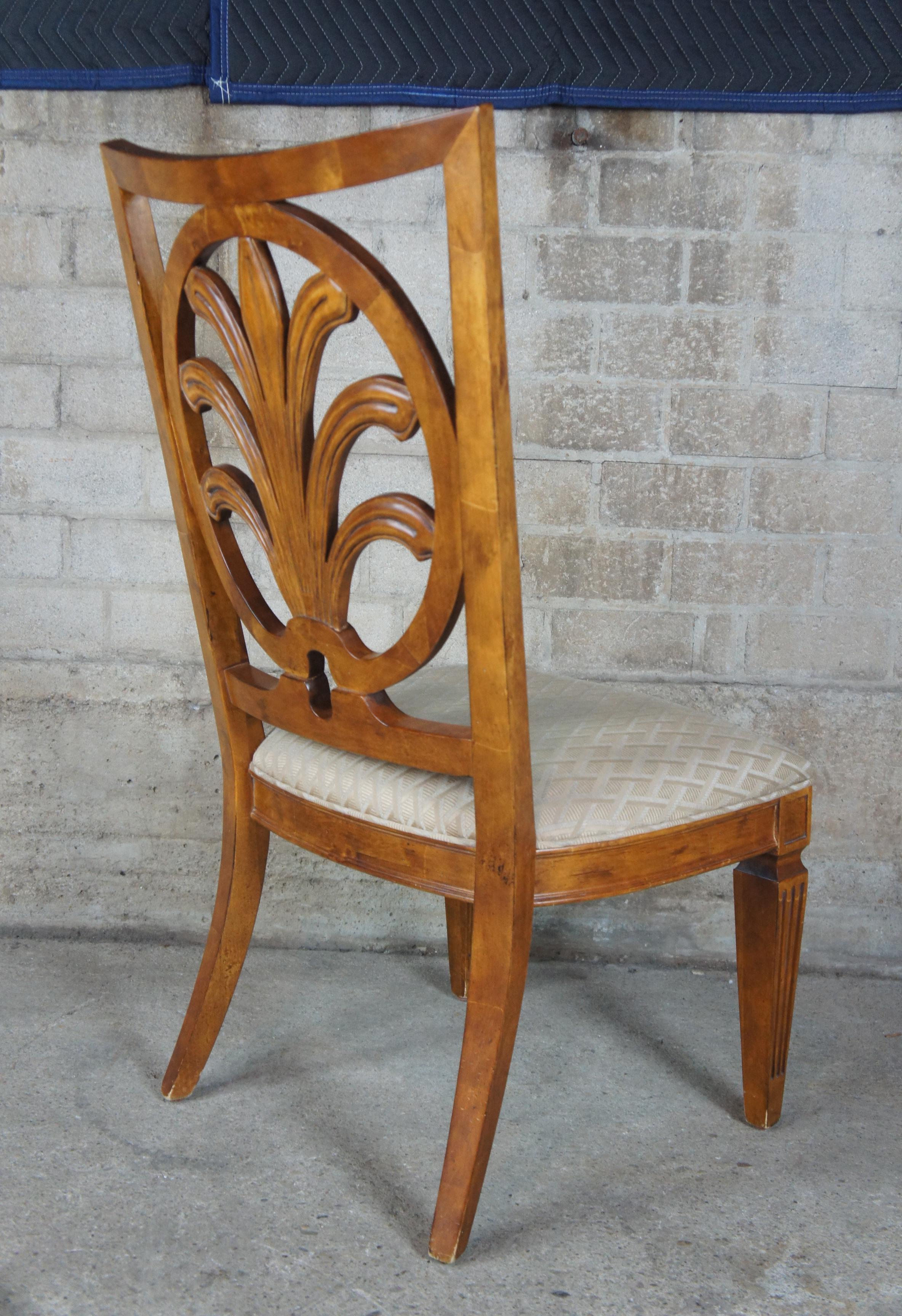 8 Century Furniture Mitsford Carved Side Dining Chairs 1