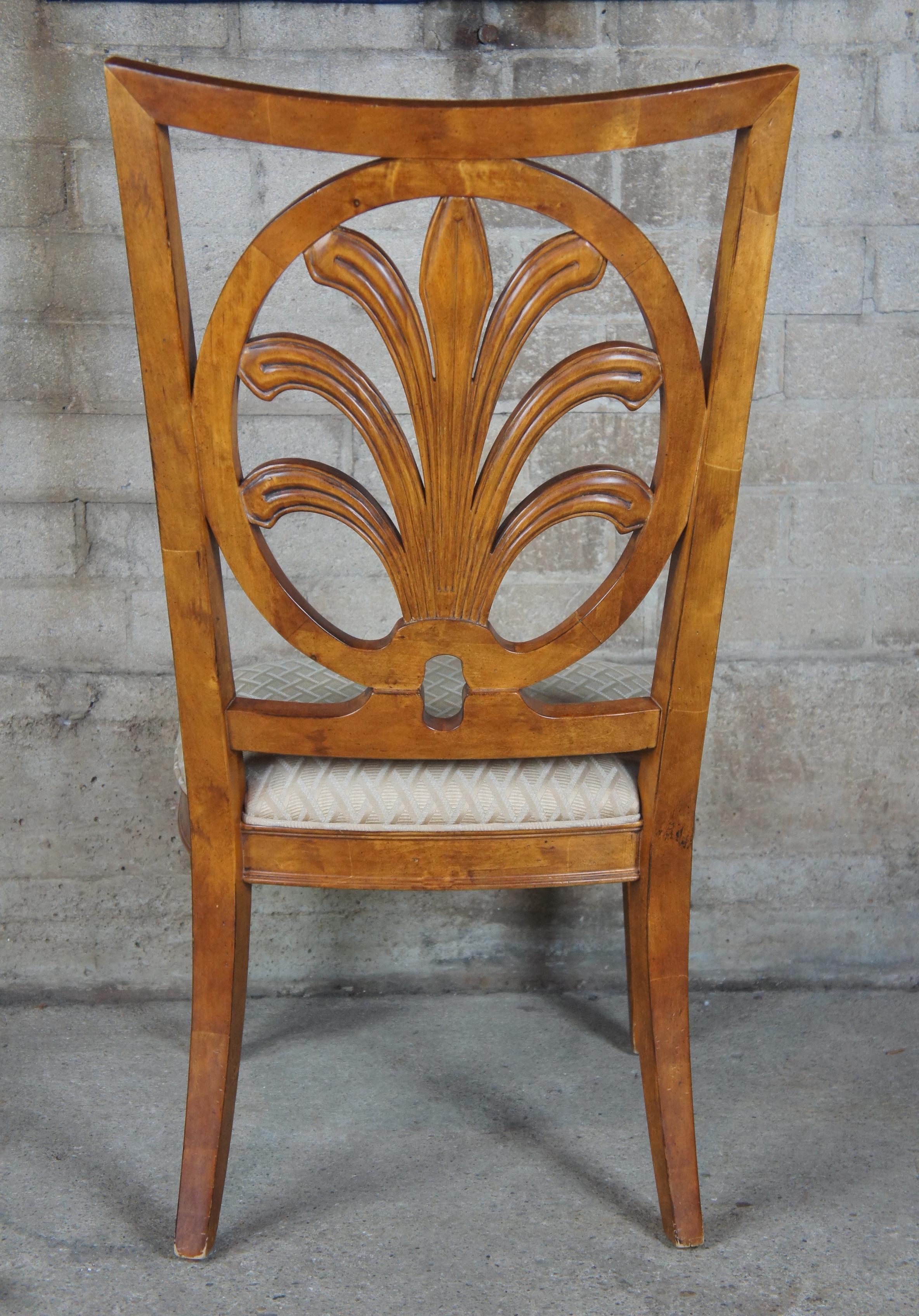8 Century Furniture Mitsford Carved Side Dining Chairs 2