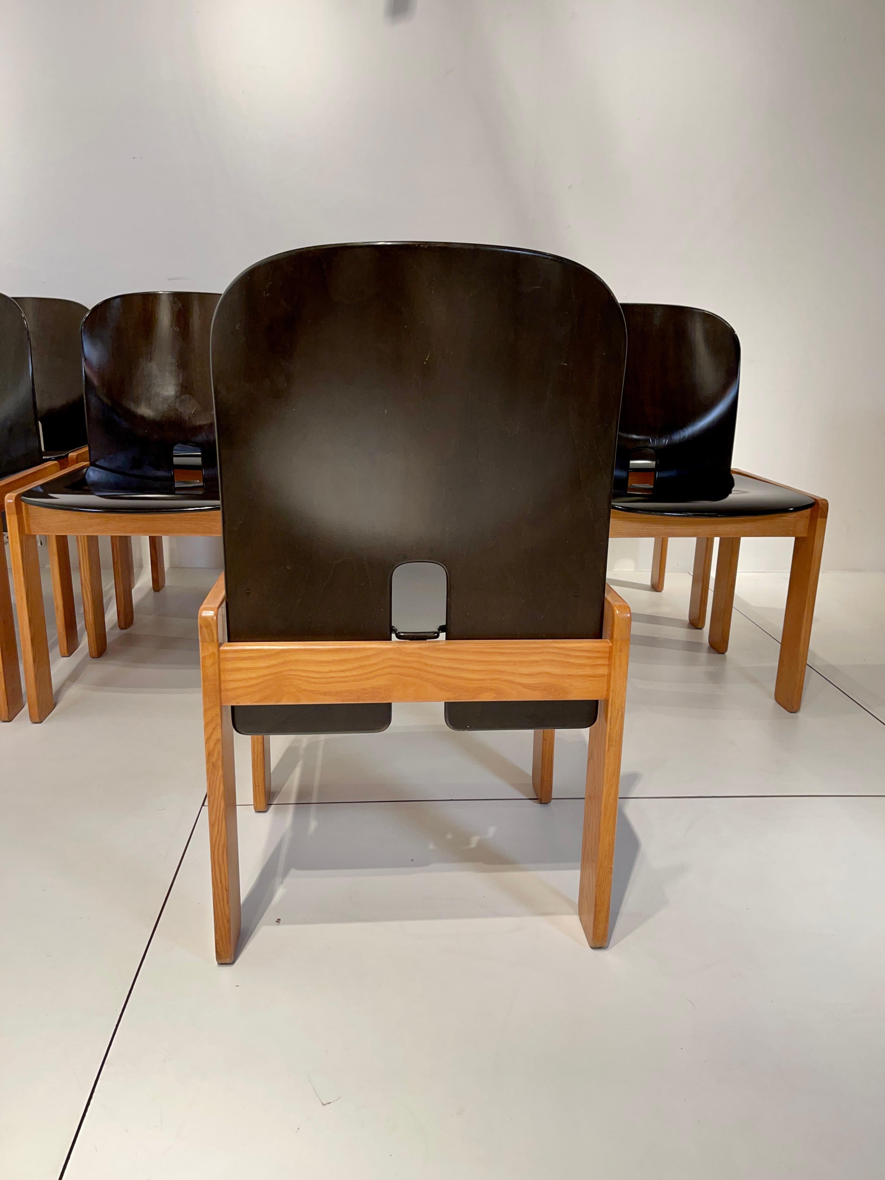 8 Chairs and Dining Table by Afra and Tobia Scarpa Model 121 for Cassina 6