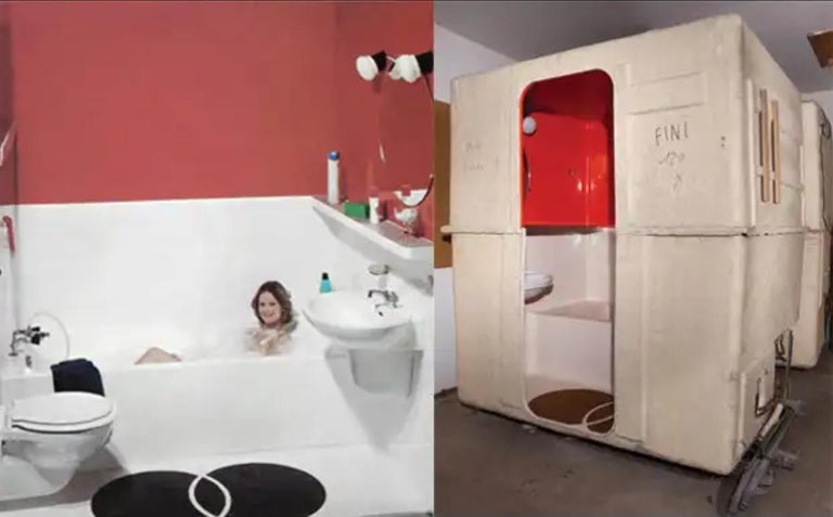 8 Unités de cabine de bain Charlotte Perriand:: Les Arcs:: Savoie::  France:: 1975 En vente sur 1stDibs | charlotte perriand salle de bain