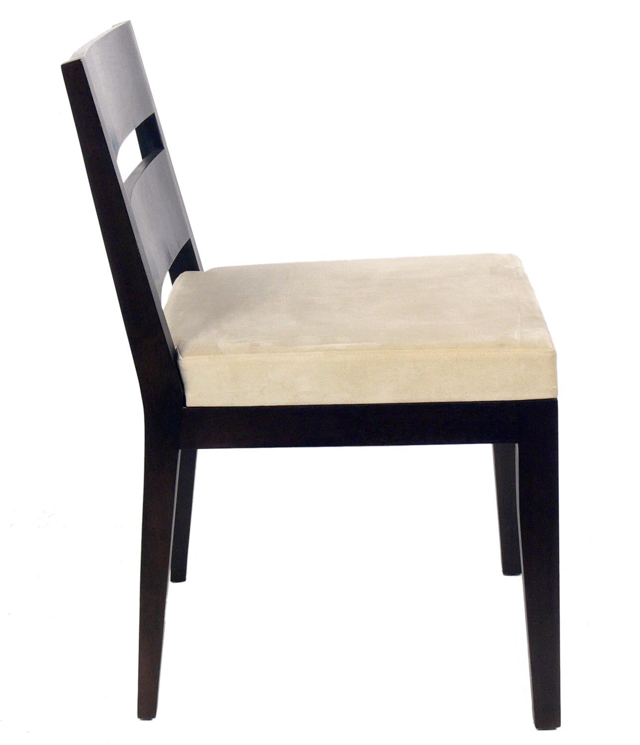 Lacquered 8 Clean Lined Modern Dining Chairs by Desiron