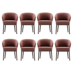 8 Contemporary Dining Chairs Offered in Rose Velvet