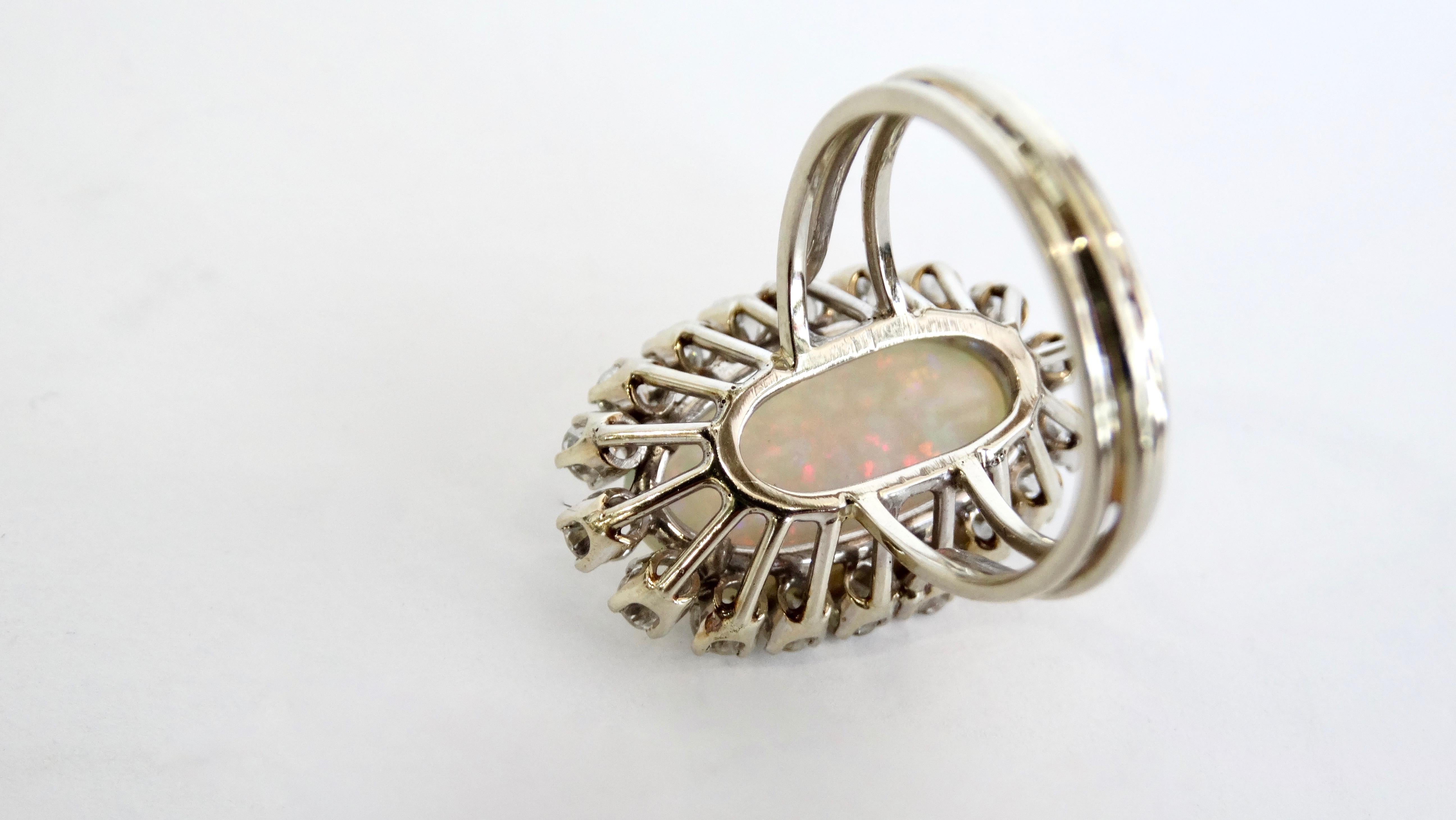 Australian Fire Opal Cocktail Ring  3