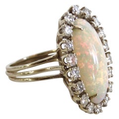 Australian Fire Opal Cocktail Ring