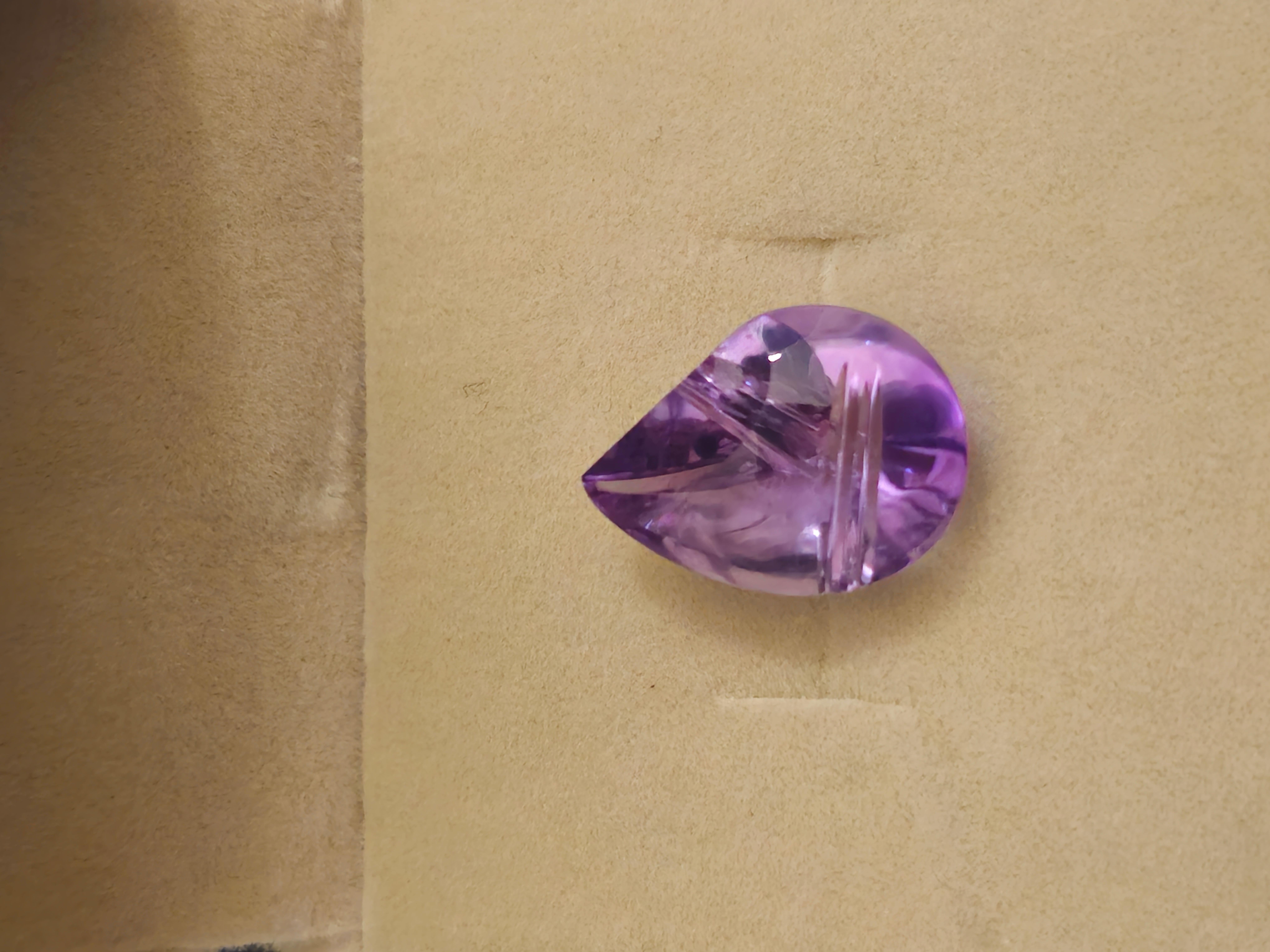 8 ct. Brazil Natural  Amethyst Kite Fantasy Cut 16X13 Fancy In New Condition For Sale In Warren, NJ