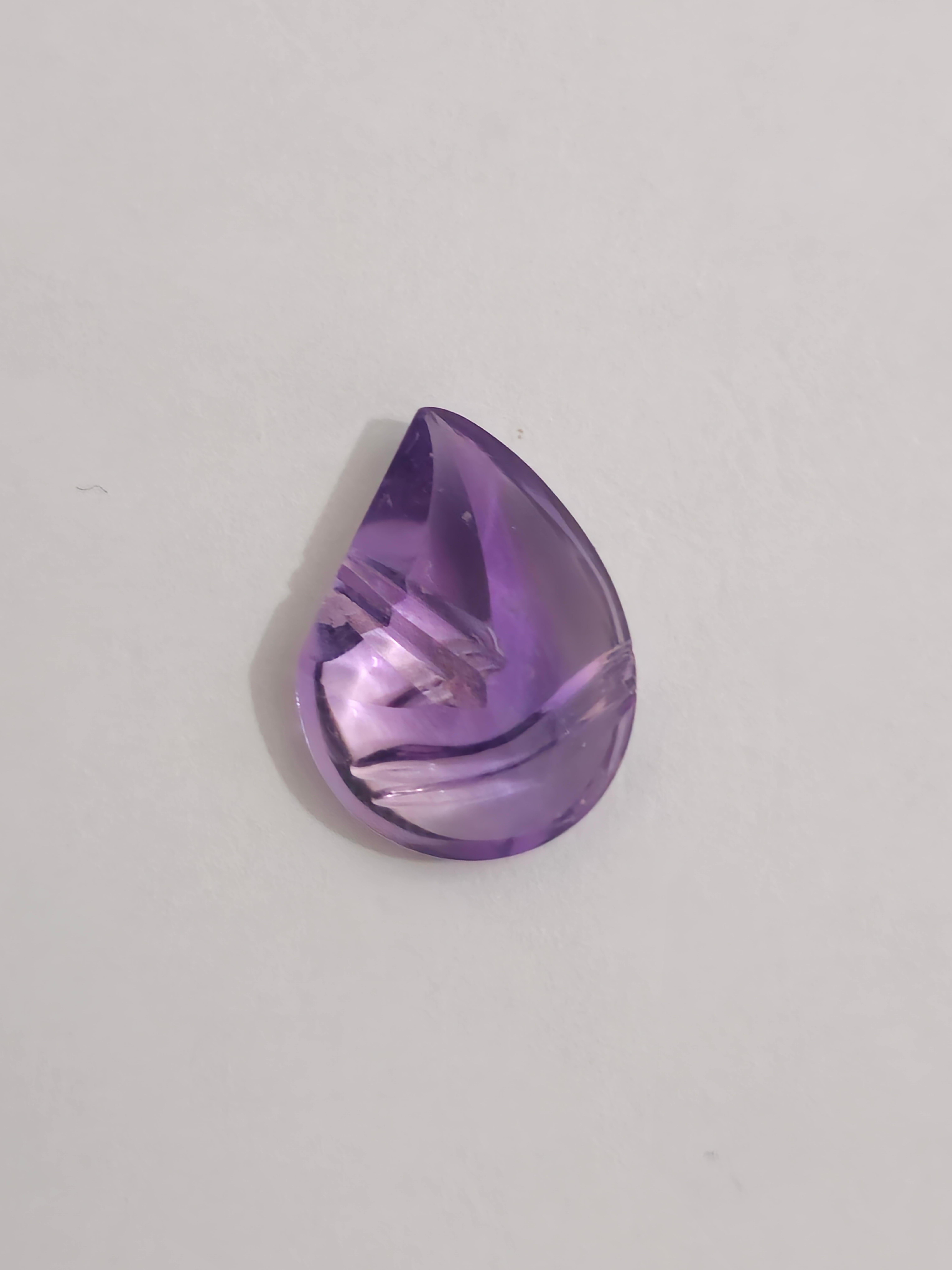 8 ct. Brazil Natural  Amethyst Kite Fantasy Cut 16X13 Fancy For Sale 1