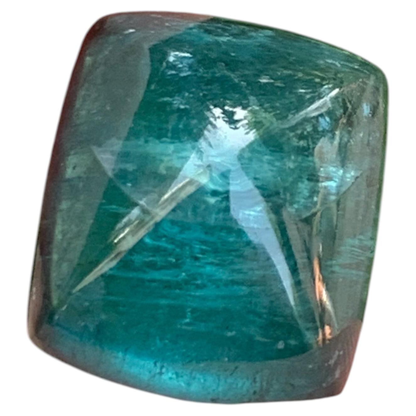 8 Cts Teal Blue Color Tourmaline Sugarloaf Cabochon Gemstone for Jewelry 11mm