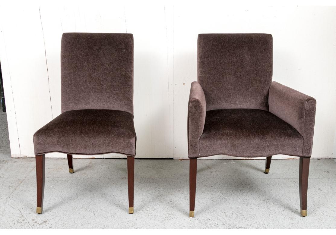XXI secolo e contemporaneo 8 sedie da pranzo imbottite in mohair personalizzate alla maniera di Olivier Gagnere in vendita