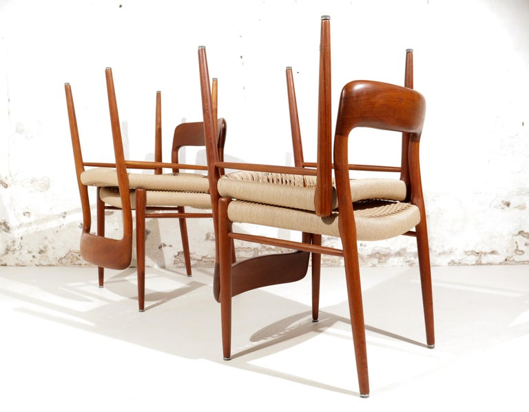 2 sets of 4 Danish Design Niels Otto Moller Model 75 Dining Chairs JL Molller 2