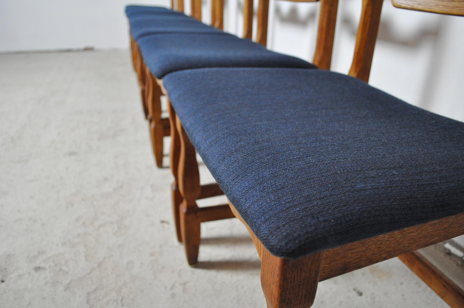 Mid-Century Modern 8 Danish Dining Chairs by Henning Kjærnulf For Sale