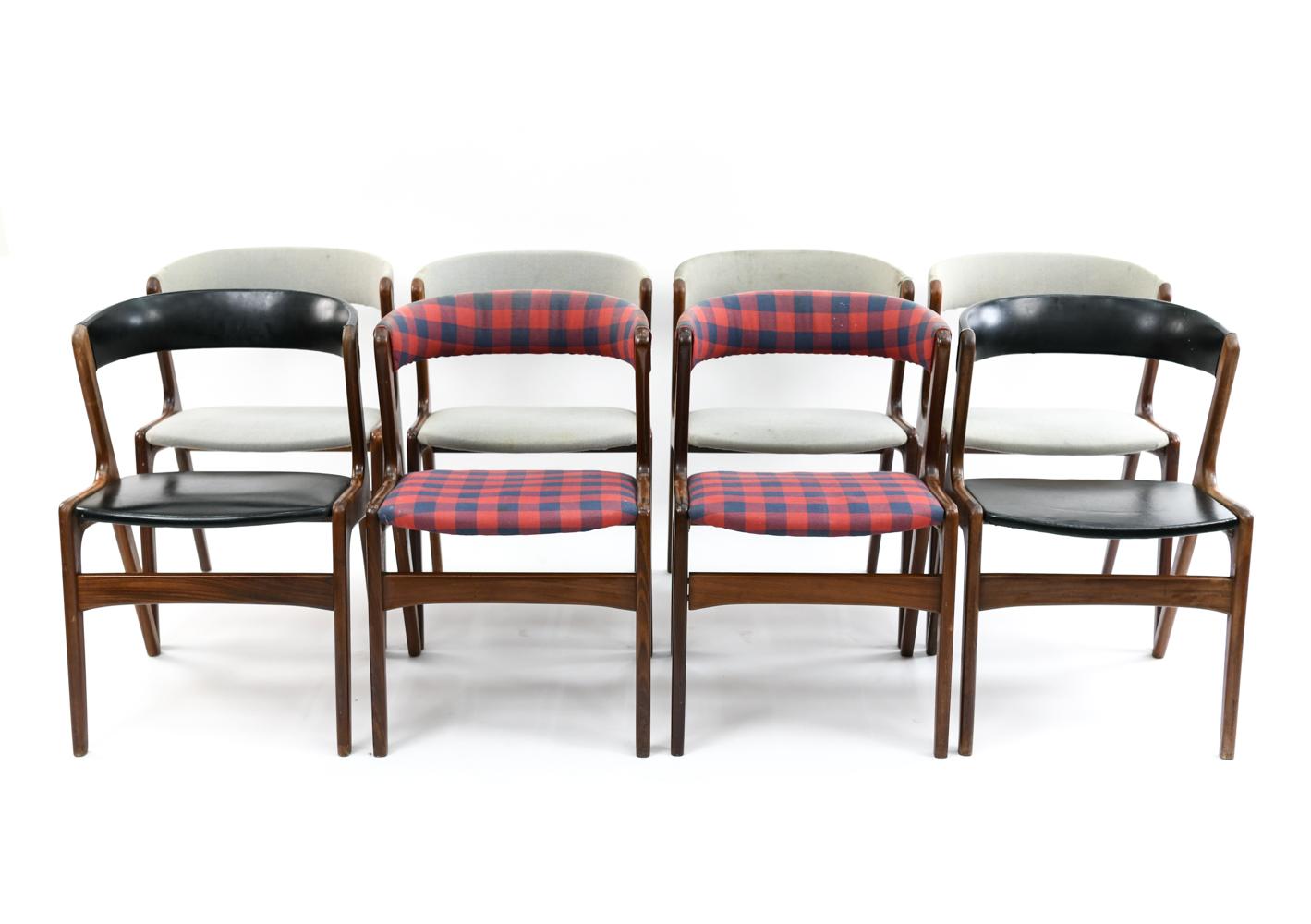 Mid-Century Modern '8' Danish Midcentury Dining Chairs by Kai Kristiansen