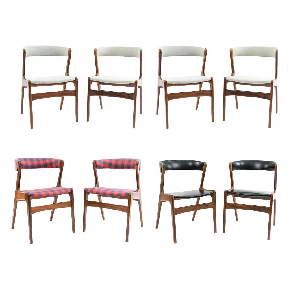 '8' Danish Midcentury Dining Chairs by Kai Kristiansen
