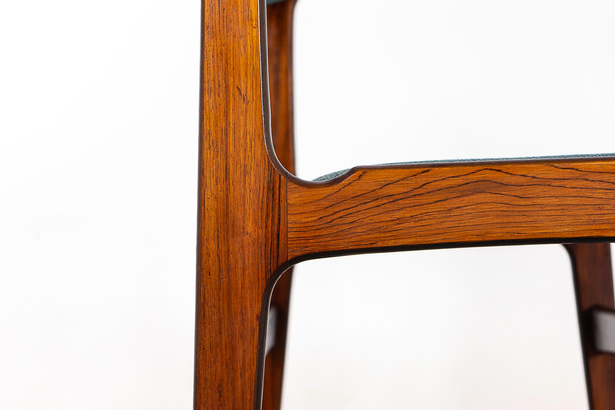 8 Danish Modern Rosewood Dining Chairs For Sale 2