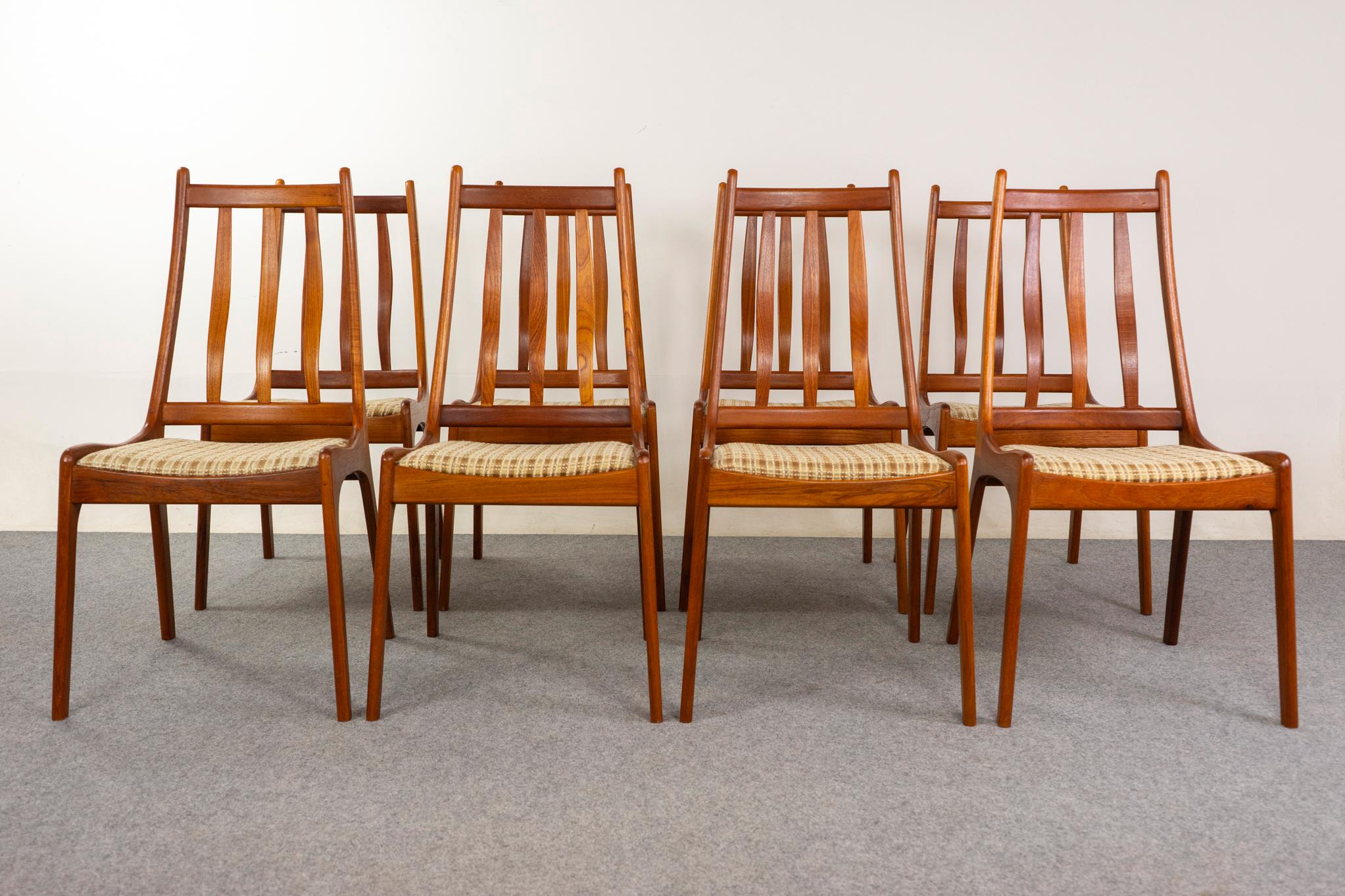 8 Danish Modern Teak Dining Chairs For Sale 9