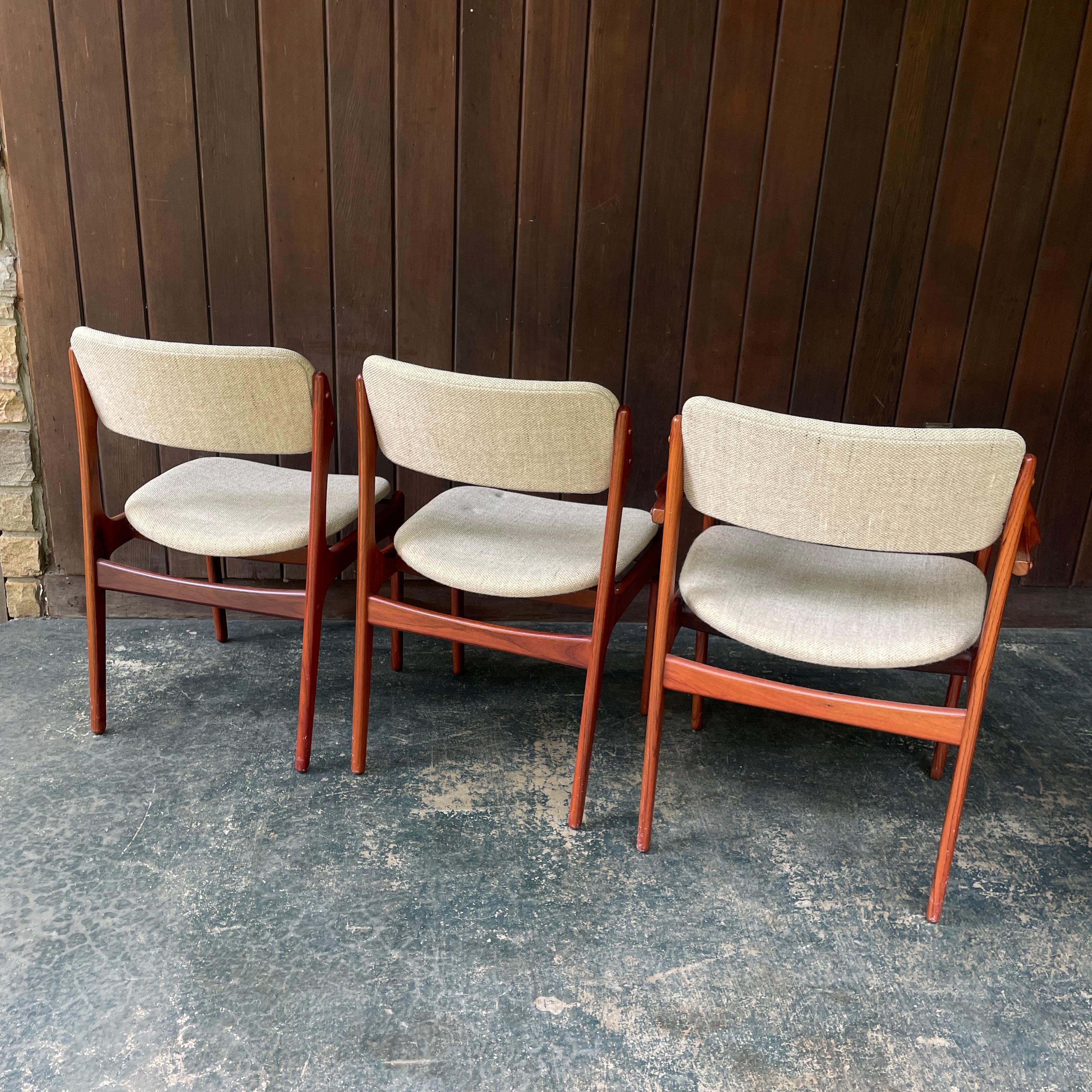 8 sillas/sillones de comedor daneses de palisandro Erik Buch para O.D. Mobler Modelo 49, 50 en venta 5