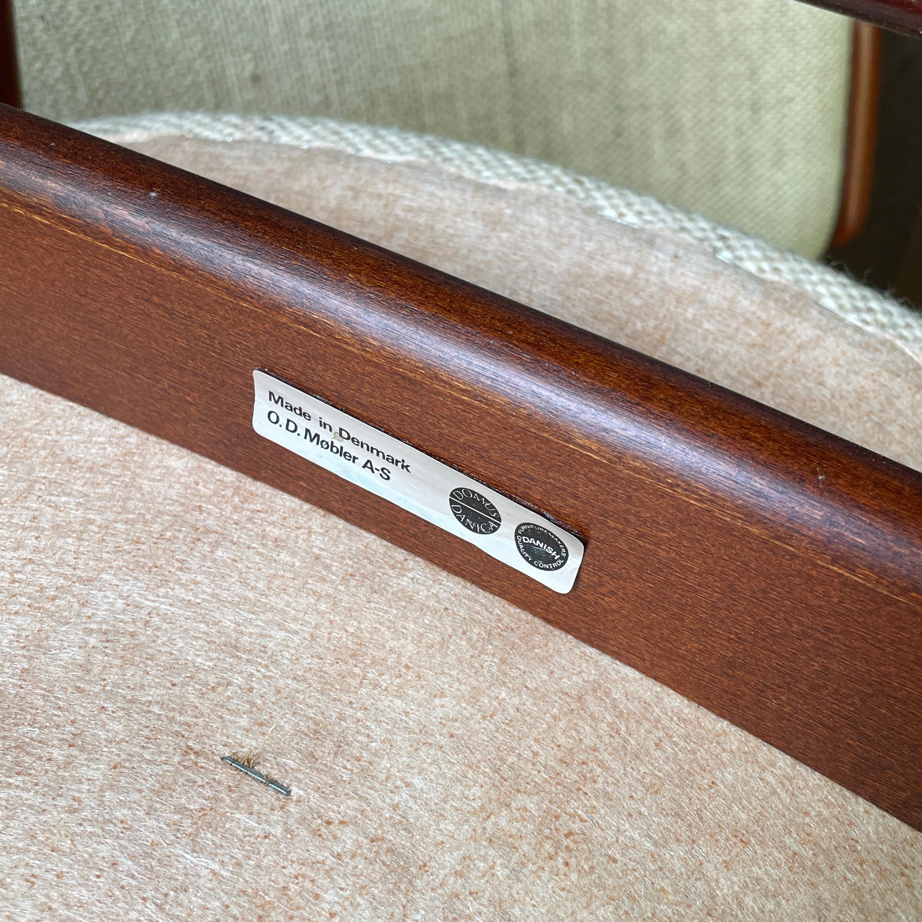8 sillas/sillones de comedor daneses de palisandro Erik Buch para O.D. Mobler Modelo 49, 50 en venta 7
