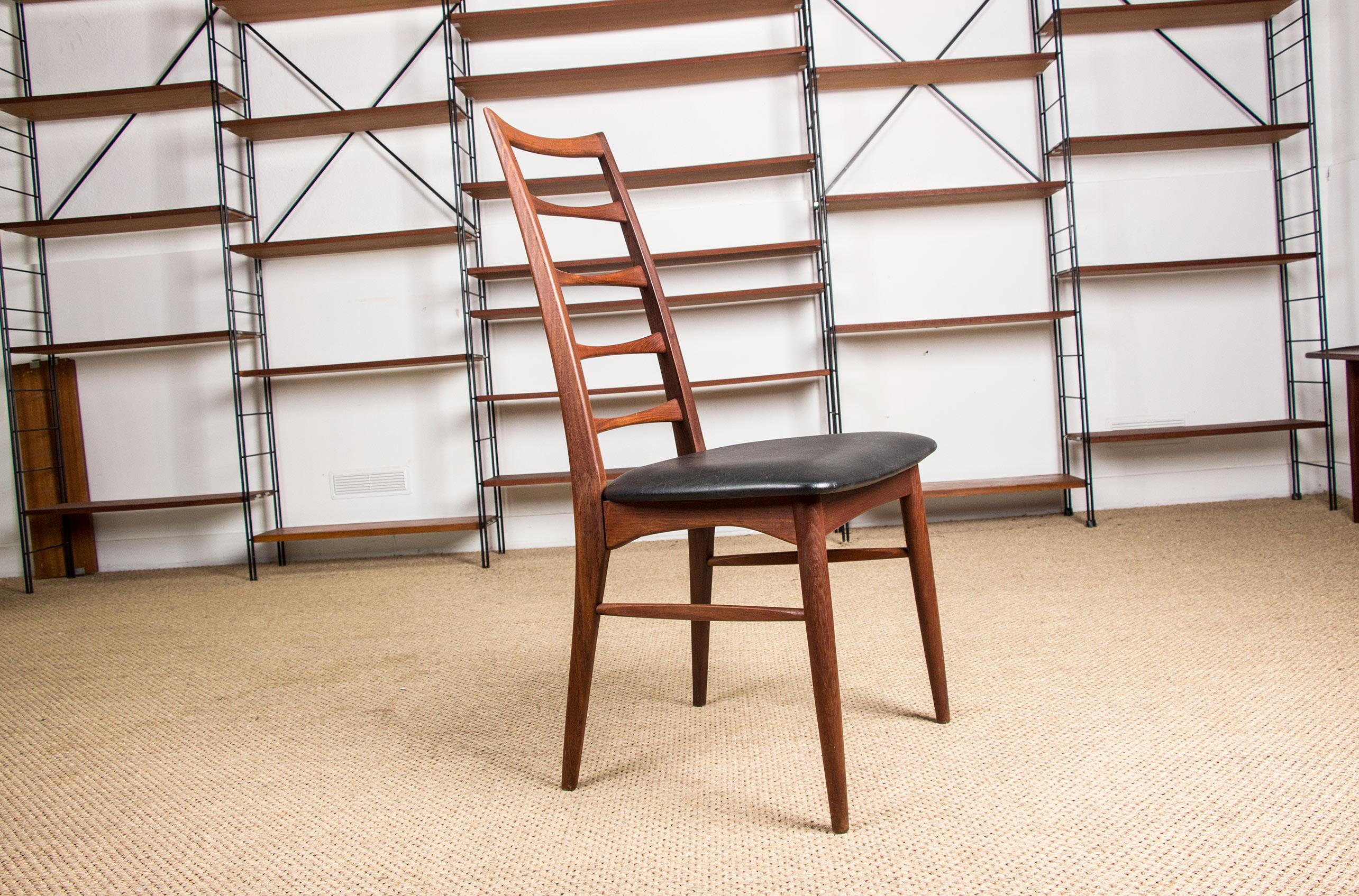8 Danish Teak Model Liz Chairs by Niels Koefoed for Koefoeds Hornslet, 1960 In Good Condition In JOINVILLE-LE-PONT, FR