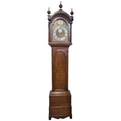 Antique 8 Day Brass, Arch Dial Clock
