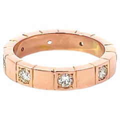 Retro 8 Diamond Band Ring 14K Rose Gold