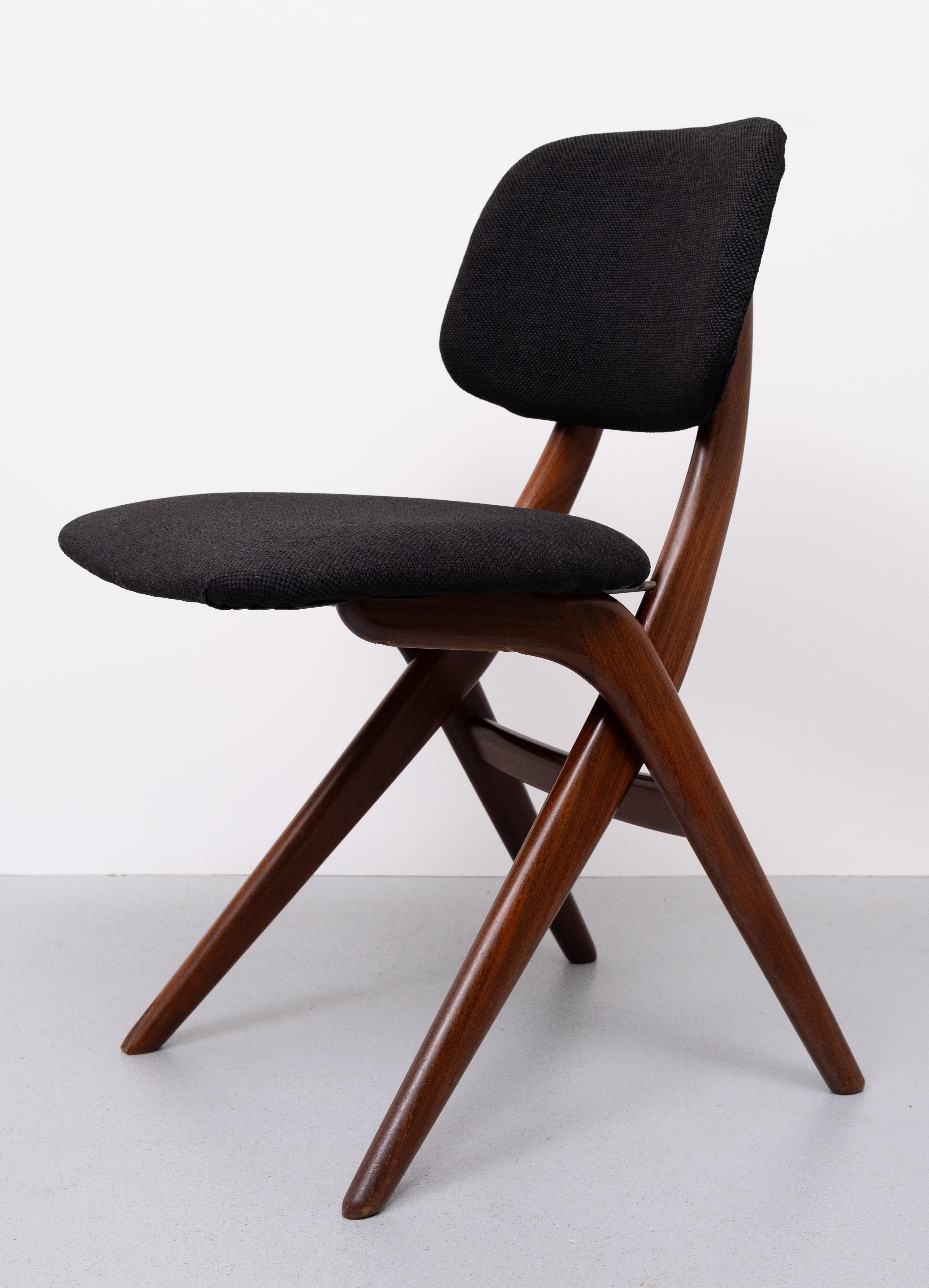 8  Scissors Dining Chairs  Louis van Teeffelen  for Wébé  Dutch 1960s For Sale 4