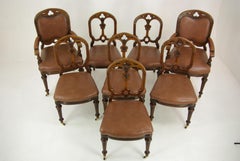 8 Dining Room Chairs, Antique Chairs, Gothic Revival Chairs, Scotland