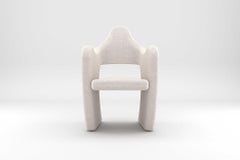 8 Dove dining chair - Modern Handcrafted Chairs Upholstered in White Fabric