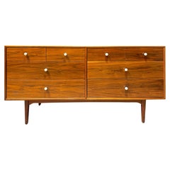 Commode à 8 tiroirs en noyer, Kipp Stewart, Drexel's Declaration Line, États-Unis, années 1960
