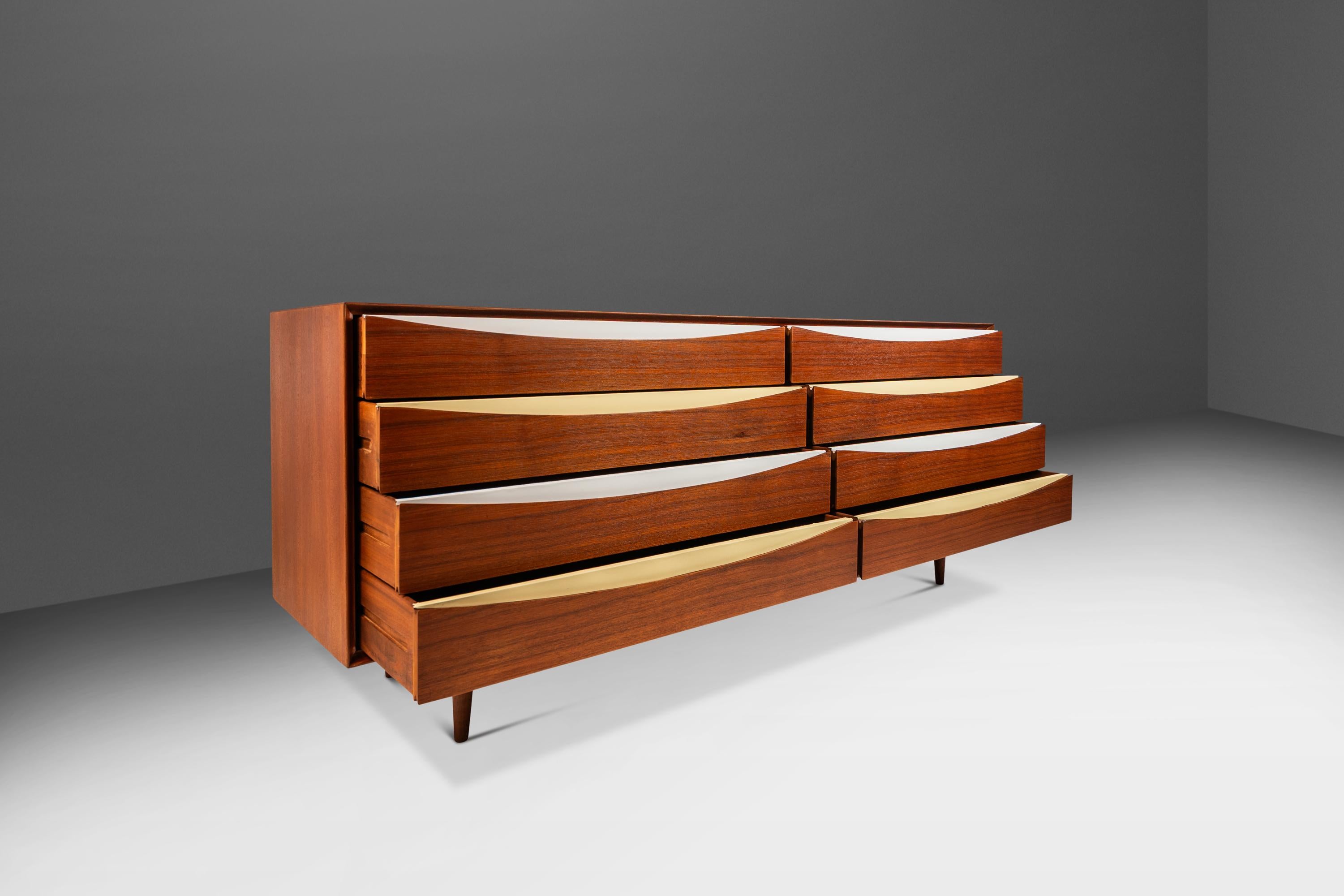 Triennale a 8 cassetti Mo. L-32-6 Cassettiera, Arne Vodder, Sibast Mobler, Danimarca, 1950 in vendita 5