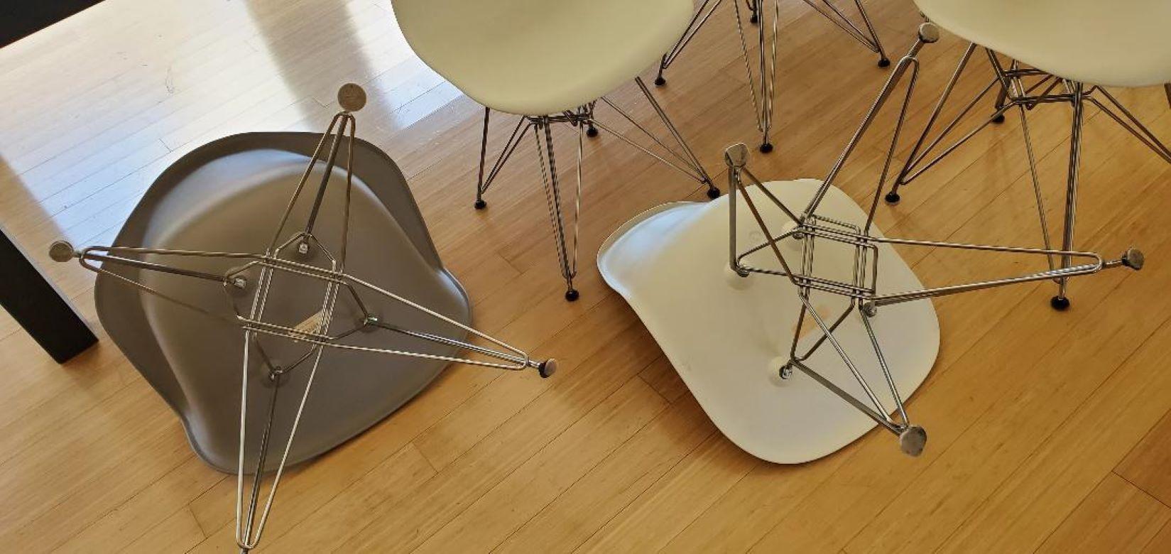 8 Eames Chairs Eiffel Tower 2 DAR Arm Chairs 6 DSR Side Chairs by Herman Miller 3