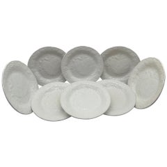 (8) Eight Burgess & Leigh Strawberry and Grape Leaf White Davenport Dinner Plate