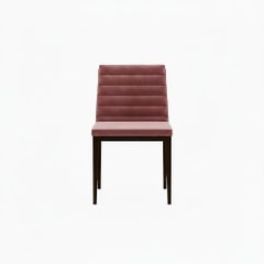 8 Elegant Dining Room Chairs In Rose Velvet & Wenge Frame-Mondo Design Studio
