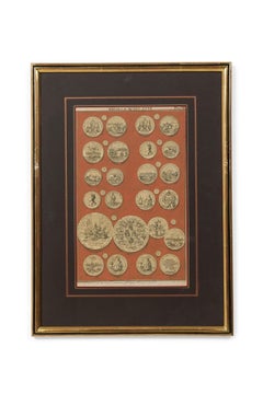 8 English Engravings of Various Medals