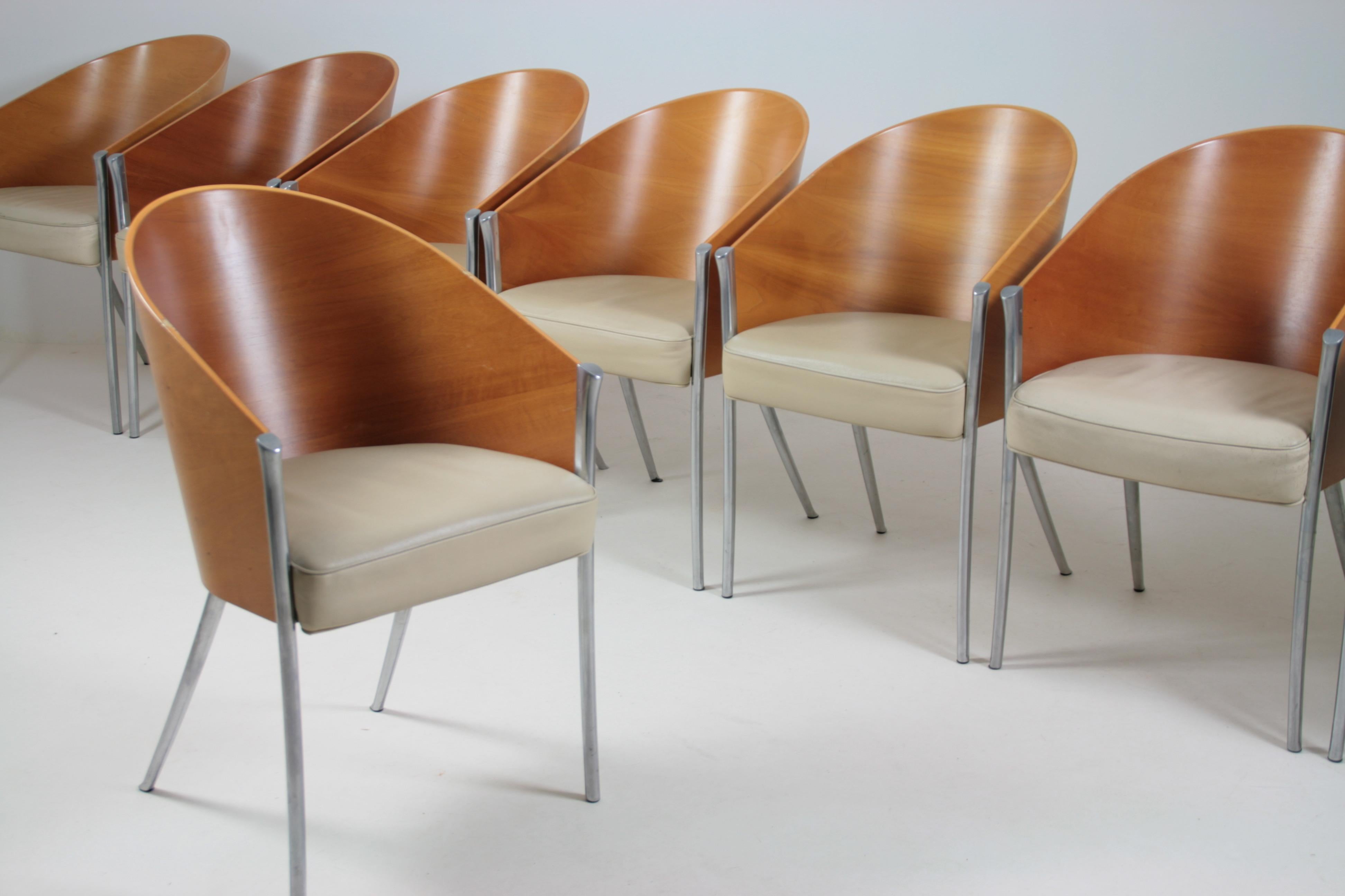 8 fauteuils king costes de Philippe Starck pour Aleph/ Driade, Italie 1990s For Sale 9