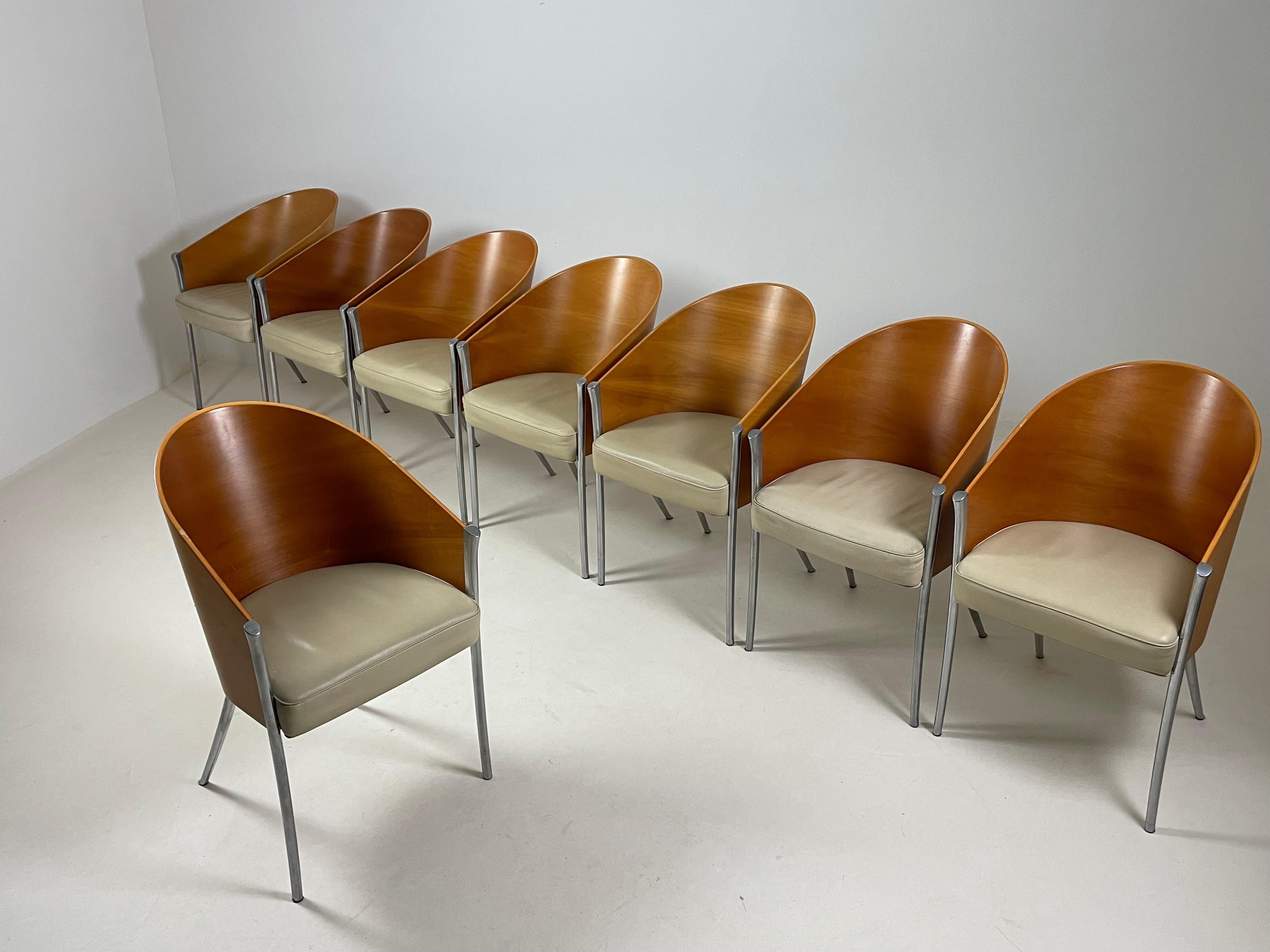 Italian 8 fauteuils king costes de Philippe Starck pour Aleph/ Driade, Italie 1990s
