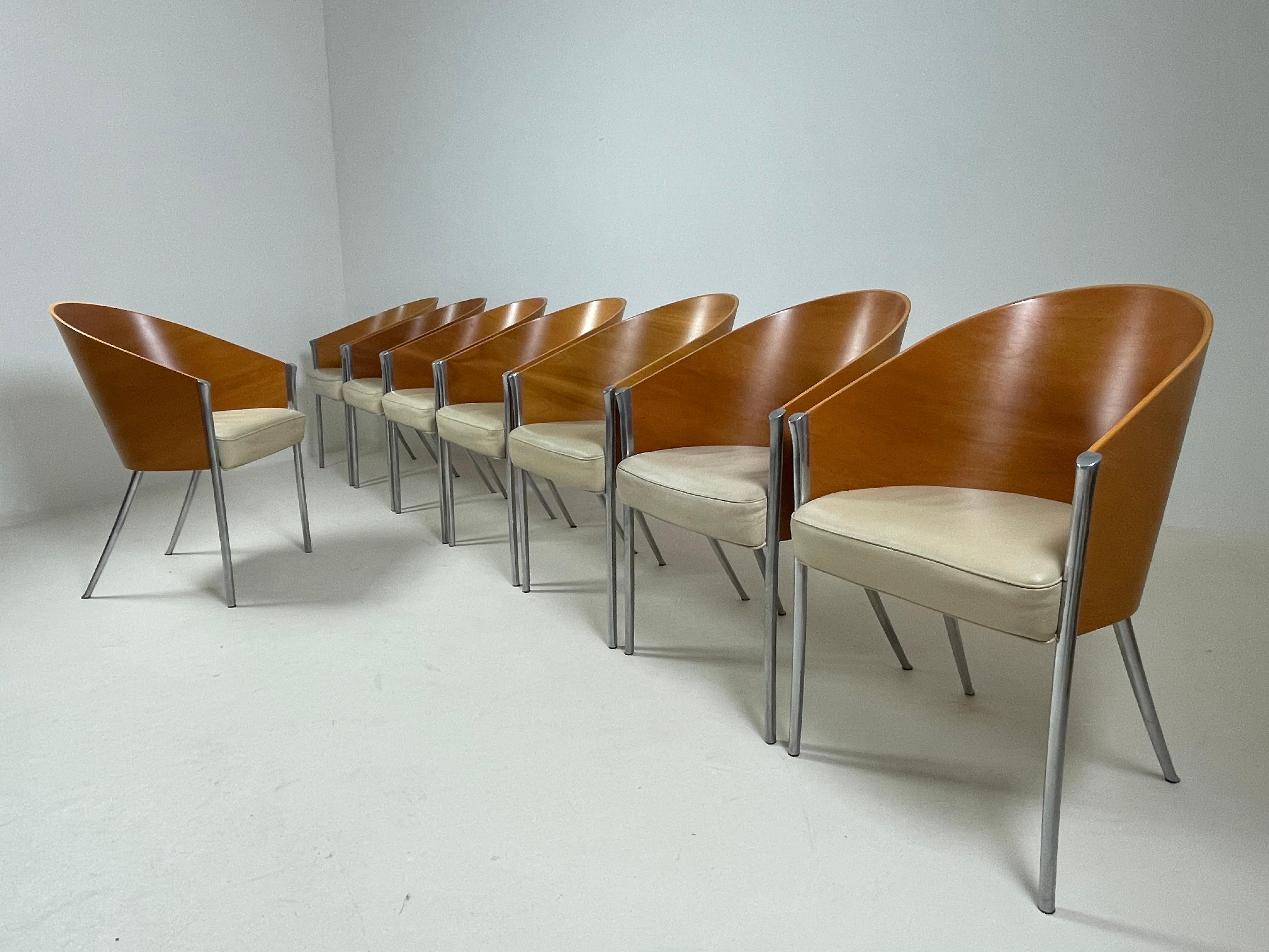 8 fauteuils king costes de Philippe Starck pour Aleph/ Driade, Italie 1990s In Good Condition In GRENOBLE, FR